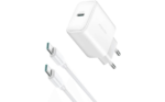 Chargeur rapide Joyroom JR-TCF24 PD 30 W USB-C to USB-C avec prise européenne - Blanc – Image 2