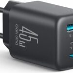 ADAPTATEUR JR-TO1 45W Three - Port Gallium Nitride Charge Noir