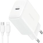 Chargeur rapide Joyroom JR-TCF24 PD 30 W USB-C to Lightningt avec prise européenne - Blanc (Copie)