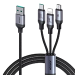S-A21 Speedy Series 100W 3-in-1 Fast Charging Cable (USB-A to L+C+M) 1.2m-Black