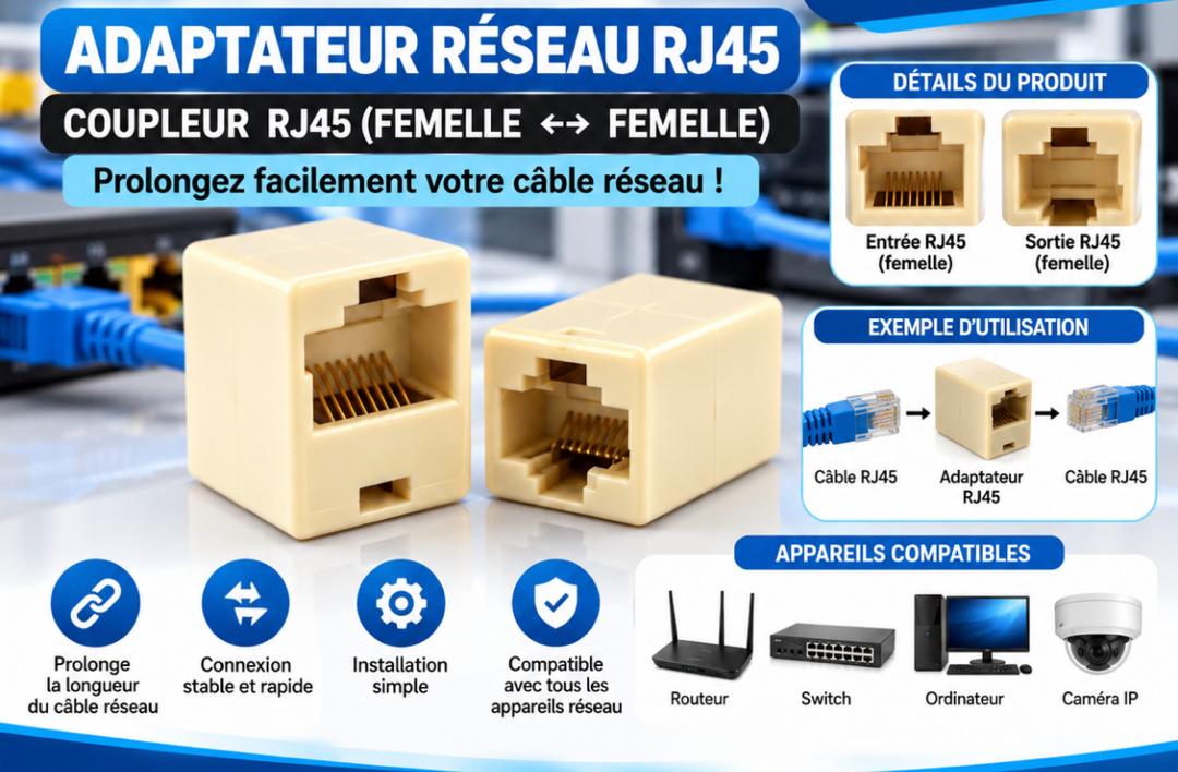 RJ 1 EN 1 Coupeur RJ45 - RJ45 – Image 1
