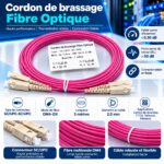 Cordon de brassage fibre optique SC/UPC -SC/UPC 1,5m