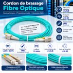Cordon de brassage fibre optique LC/PC -SC/PC 3m