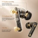 Écouteurs sans fil JOYROOM R3 avec réduction de bruit active adaptative, intelligence artificielle, Bluetooth, haut-parleur de 13 mm, étanches IPX4 - Blanc ou Noir – Image 4